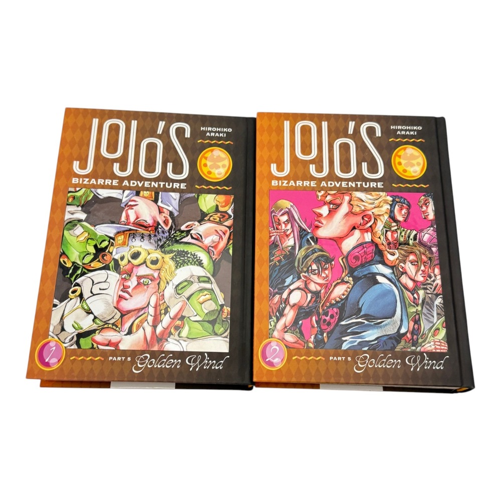 VIZ Media JoJos Bizarre Adventure Lot 2 Part 5 Golden Wind HC Book Vol 1 & 2